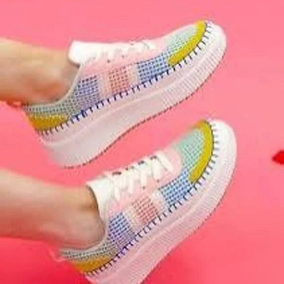 Nicole Miller Shoes - Nicole Miller New York Mixed Media Brita Platform Sneaker Shoes Size 10